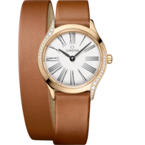 De Ville Mini Tr&eacute;sor 26&nbsp;mm, oro Moonshine&trade; con pulsera de piel - 42857266004005