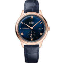 De Ville Prestige 41&nbsp;mm, Sedna&trade; gold on leather strap - 43453412003001