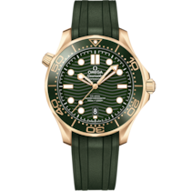 Seamaster Diver 300M 42&nbsp;mm, or Moonshine&trade; sur bracelet caoutchouc - 21062422010001
