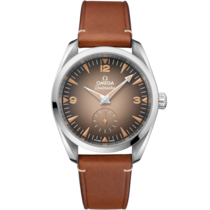 Seamaster Railmaster 38&nbsp;mm, Stahl mit Lederarmband - 23512382013001